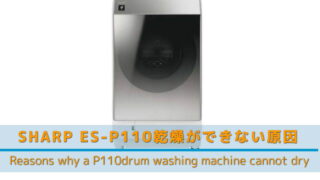 SHARPドラム式洗濯機P110乾燥できない理由